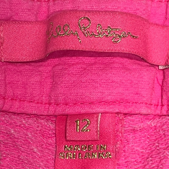 Lilly Pulitzer Seersucker Neon Textured Summer Pink  Callahan Shorts Size 12 - Picture 8 of 9